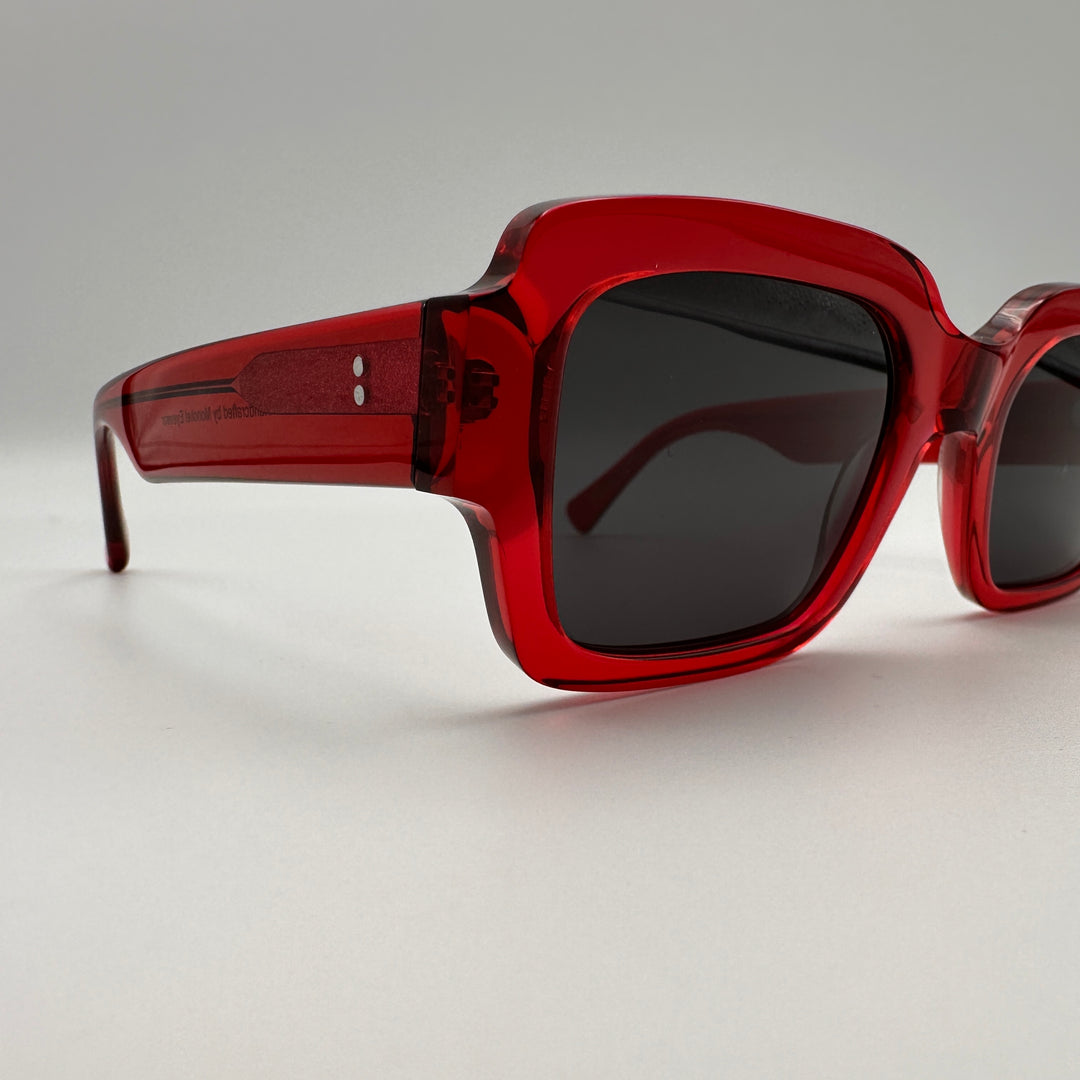 Apollo Sunglasses - Red with Grey Solid Lens