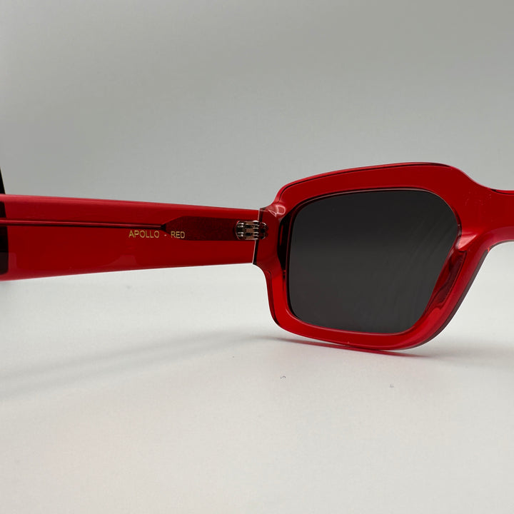 Apollo Sunglasses - Red with Grey Solid Lens
