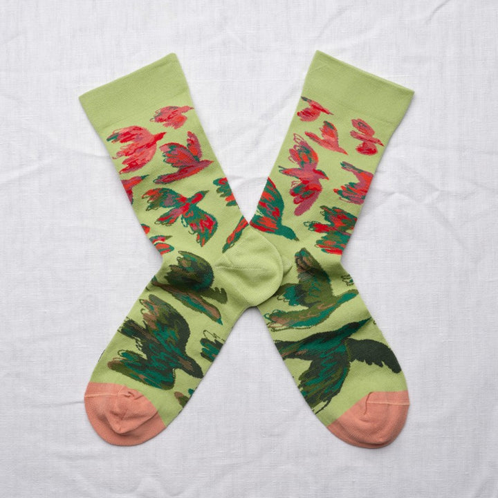 Bird Socks - Lime