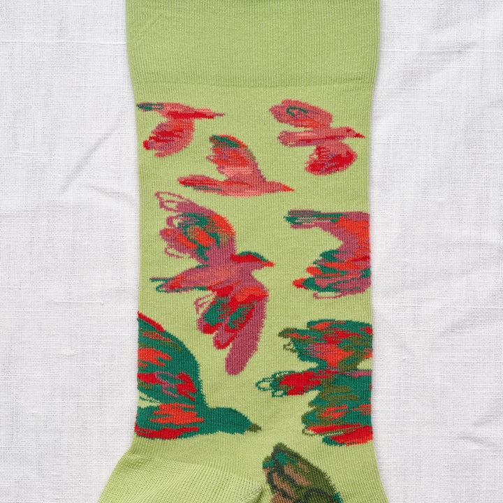 Bird Socks - Lime