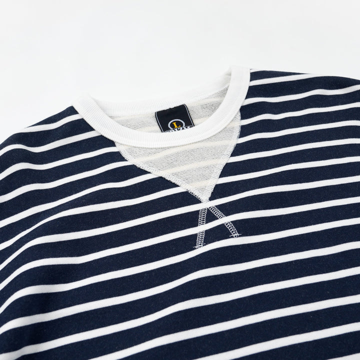 Loop Patch L/S T-Shirt - Navy Stripe