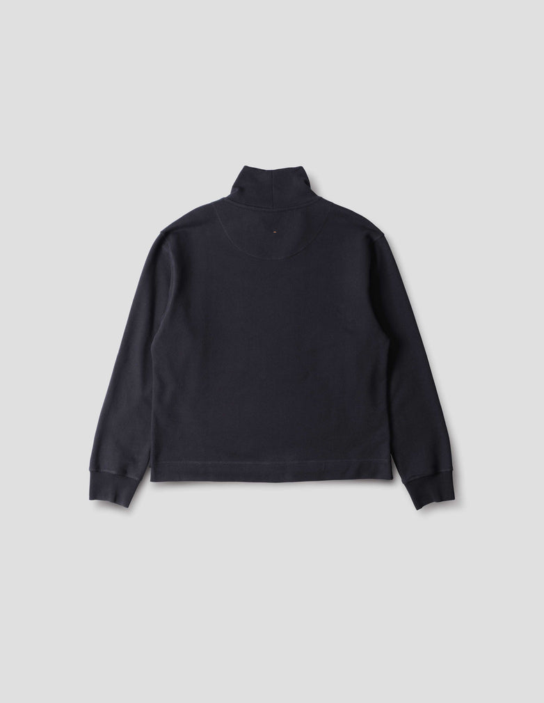 High Neck Loopback Sweatshirt - Midnight