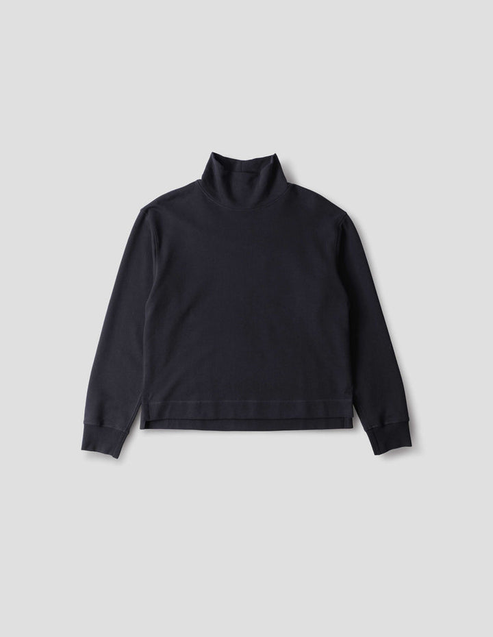 High Neck Loopback Sweatshirt - Midnight