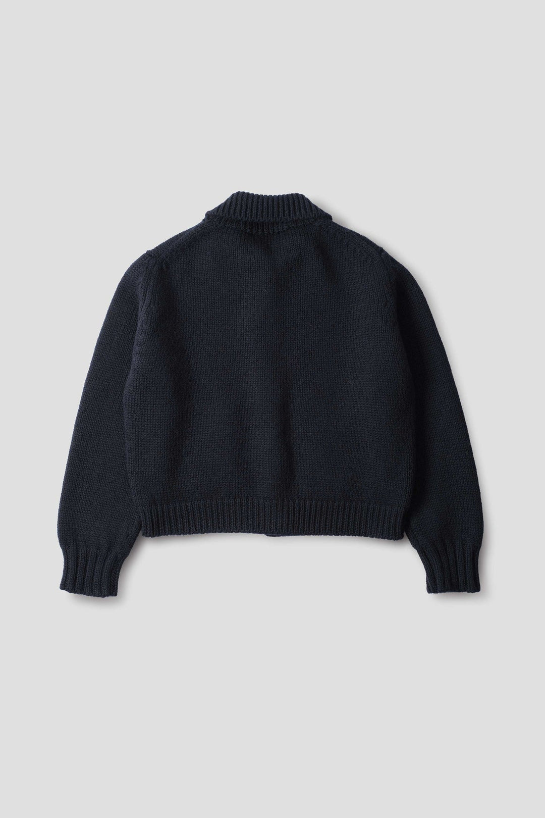 Wool Bomber Cardigan - Ink