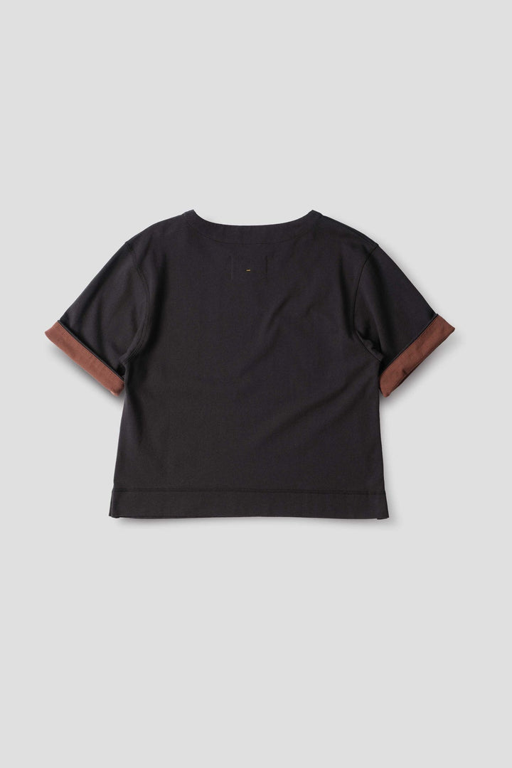 Cuffed T-Shirt - Black/Rust