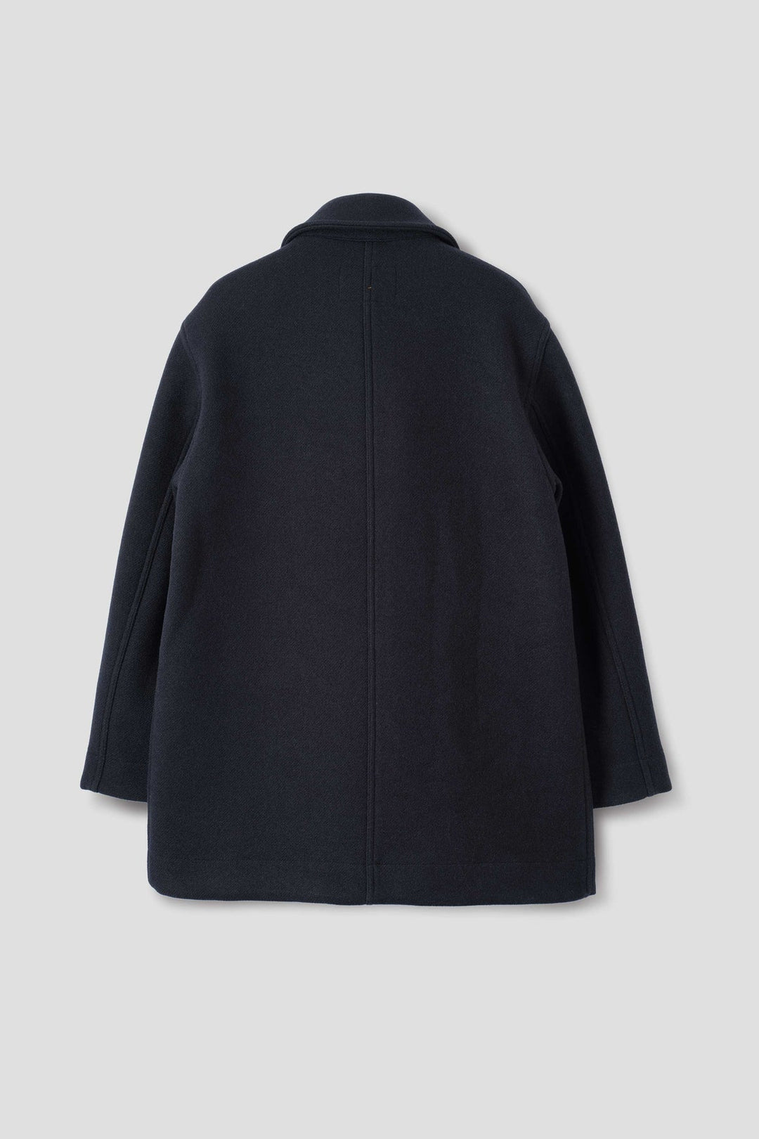 Offset Duffle Coat - Navy Wool