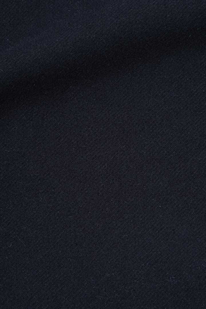Offset Duffle Coat - Navy Wool