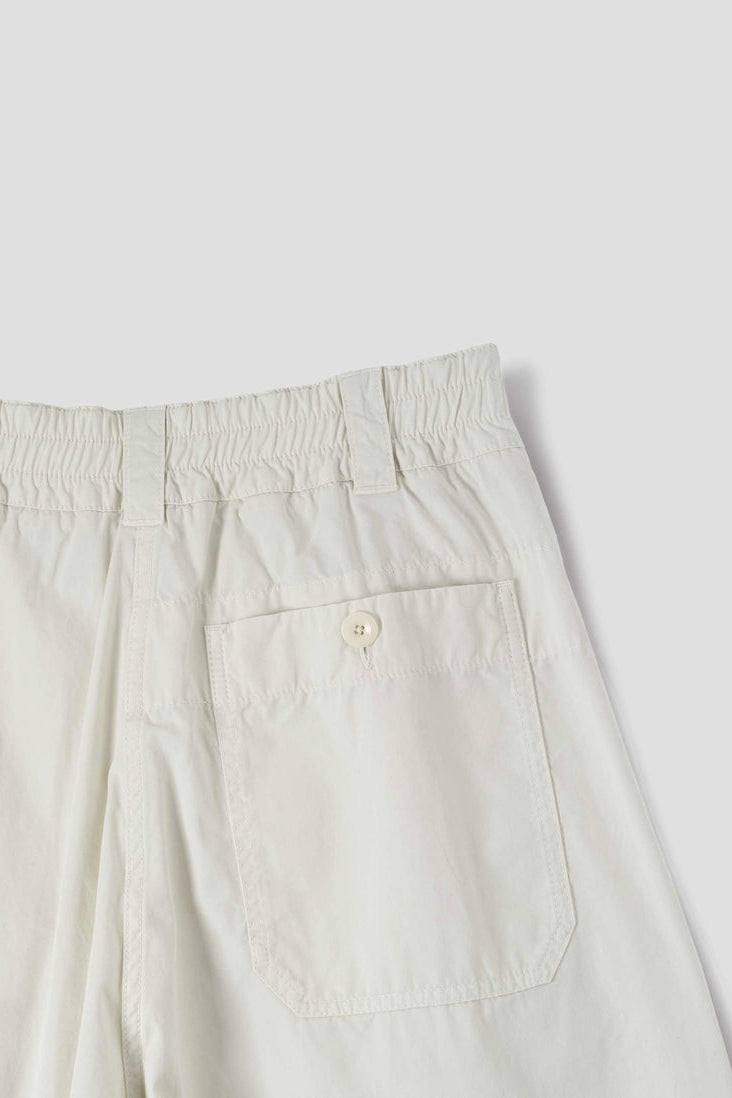 Pleated Culottes Soft Dense Cotton - Chalk
