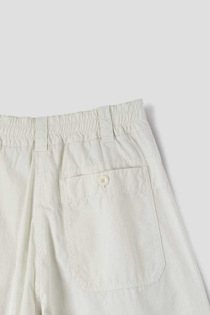 Pleated Culottes Soft Dense Cotton - Chalk