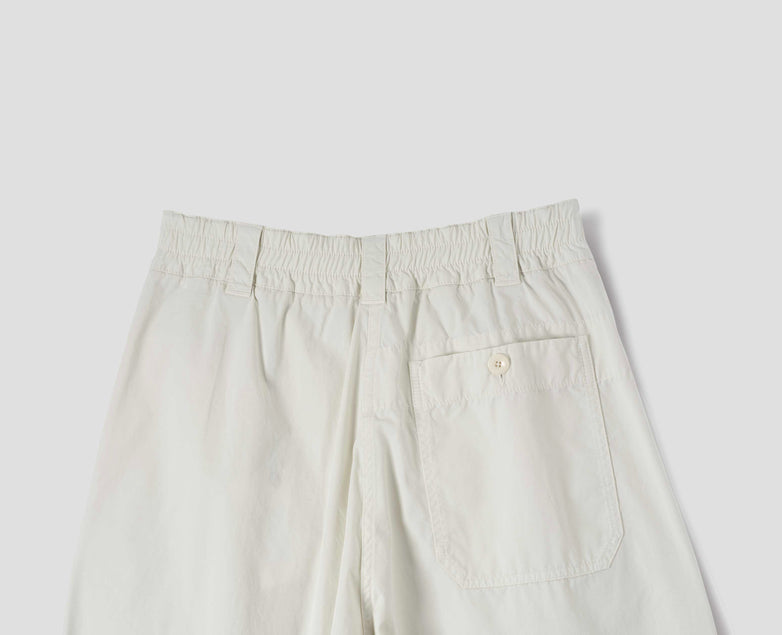 Pleated Culottes Soft Dense Cotton - Chalk