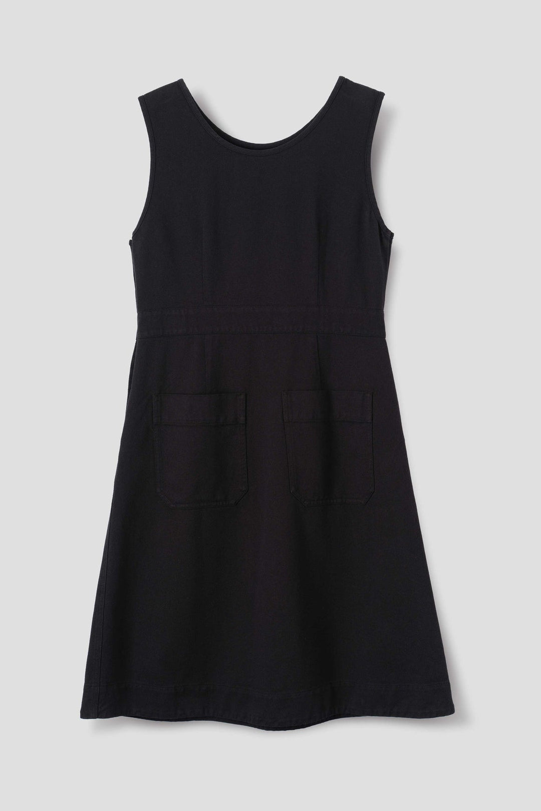 Sleeveless Pinafore Dress - Black