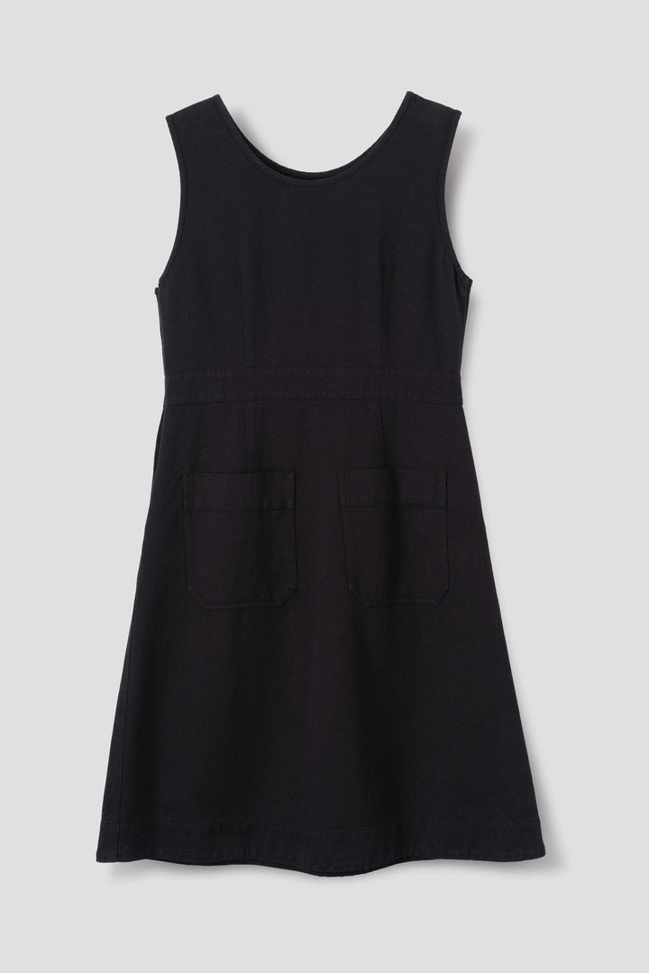 Sleeveless Pinafore Dress - Black