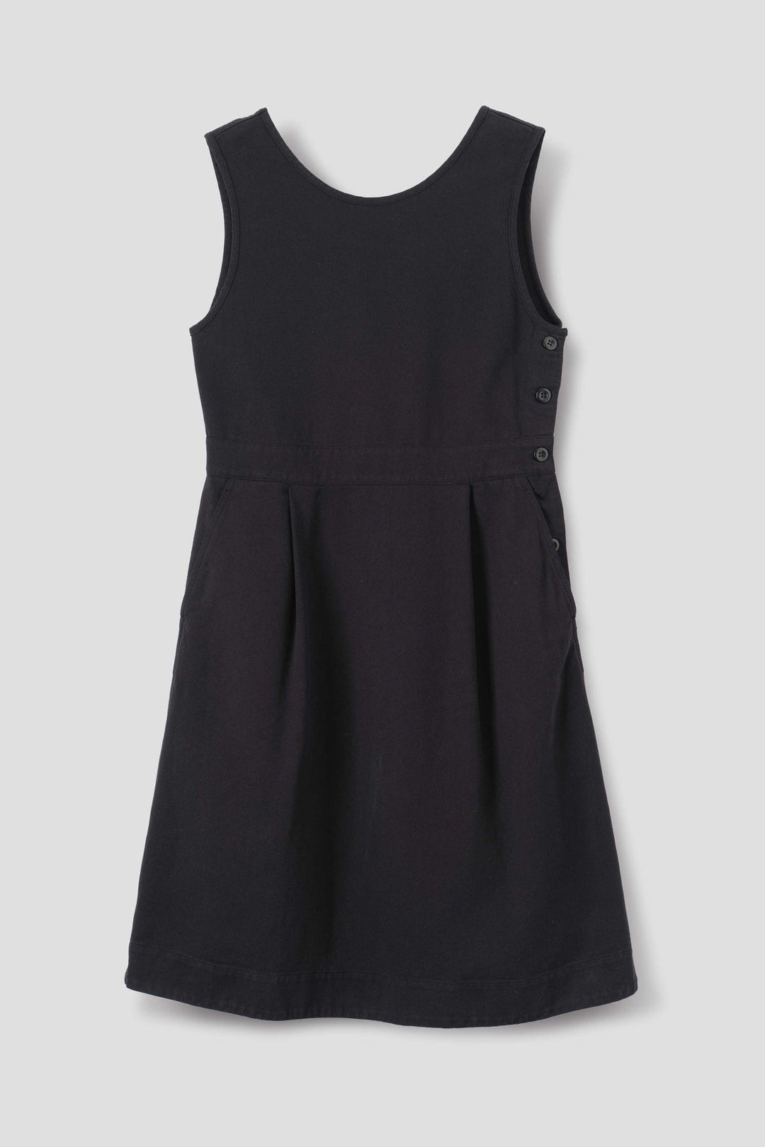 Sleeveless Pinafore Dress - Black