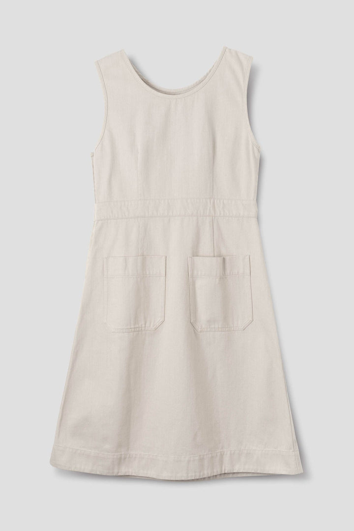 Sleeveless Pinafore Dress - Chalk