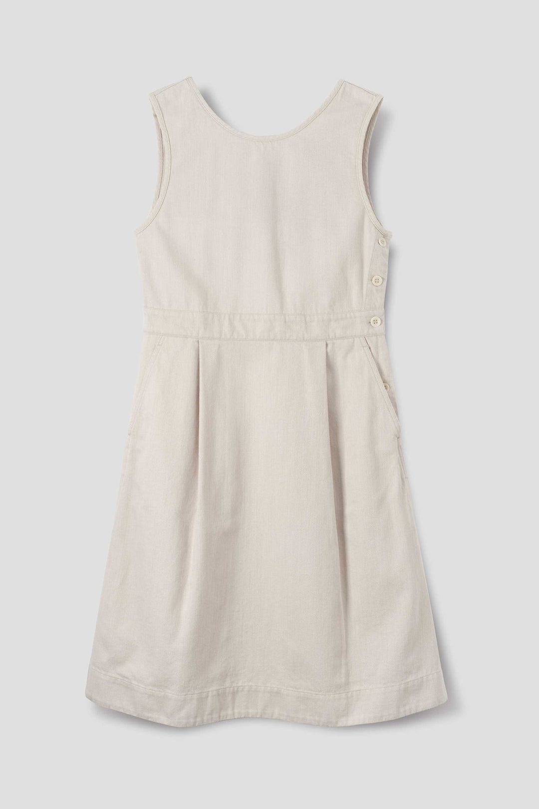 Sleeveless Pinafore Dress - Chalk