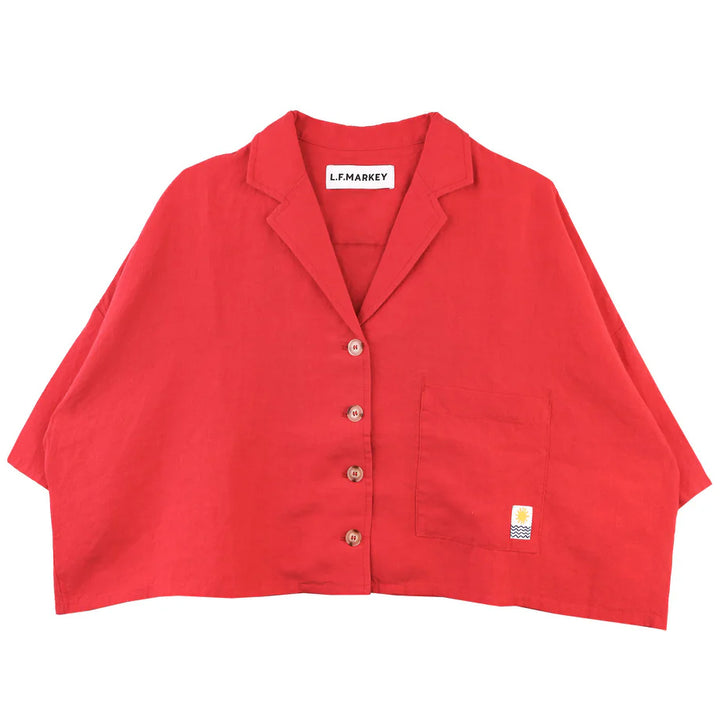 Maxim Linen Shirt - Vermillion