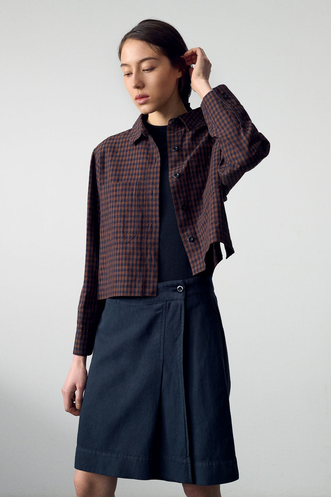 Double Pocket Shirt - Chestnut Gingham