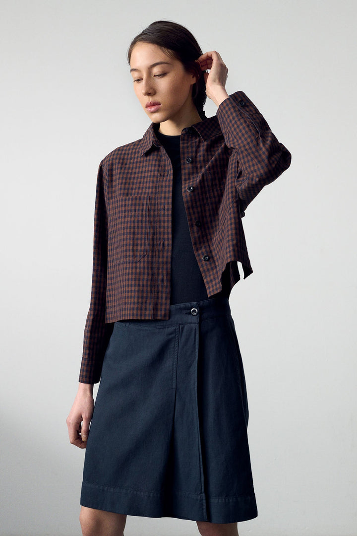 Double Pocket Shirt - Chestnut Gingham