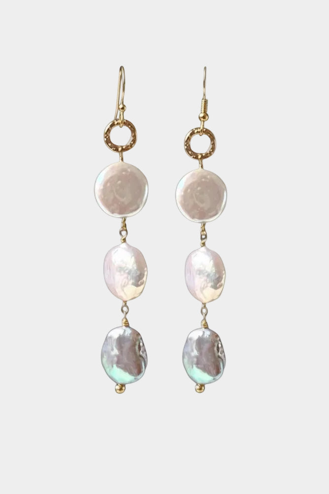 Gita Coin Baroque Pearl Earrings