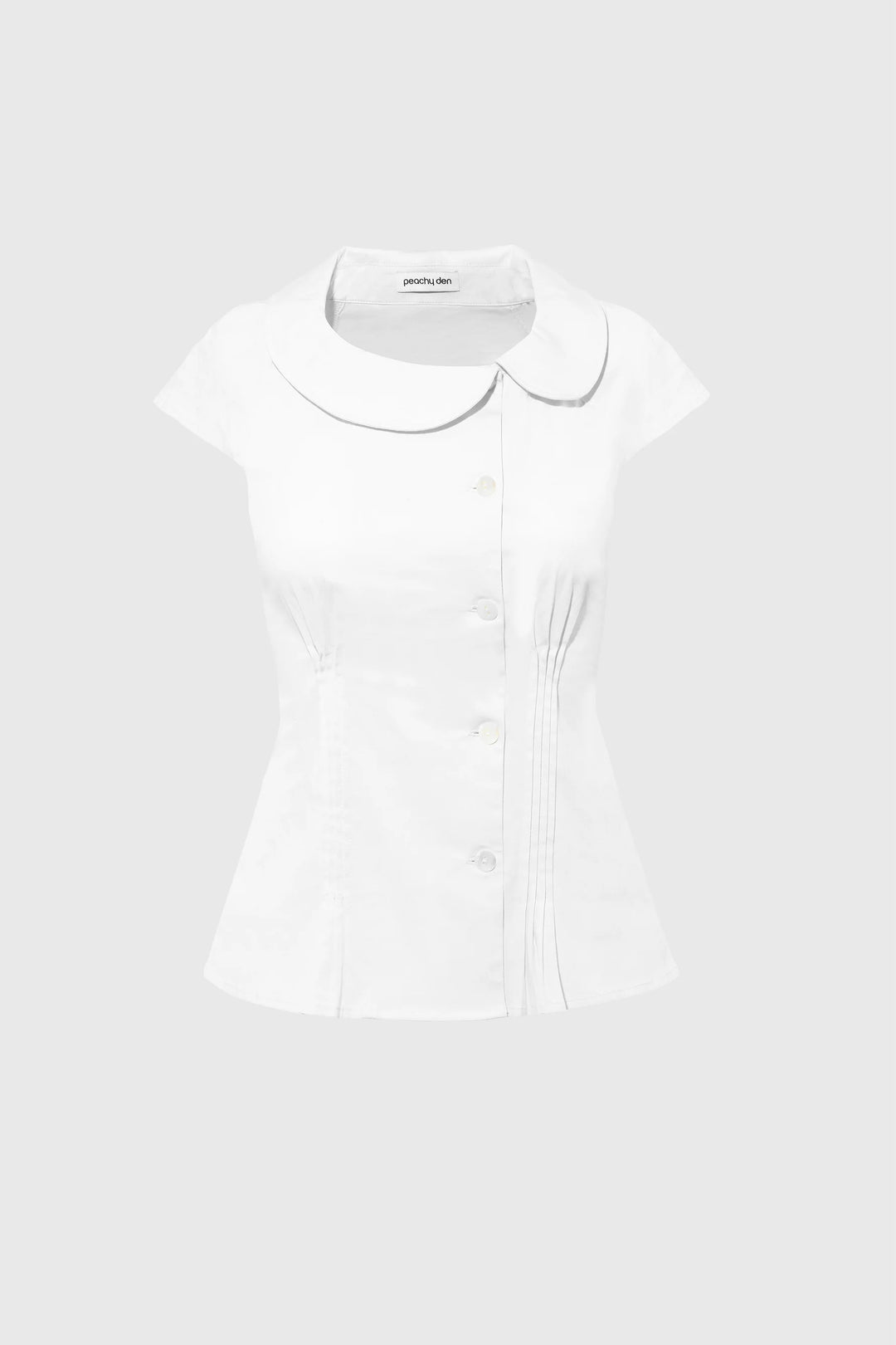 Missy Asymmetric Blouse - Porcelain