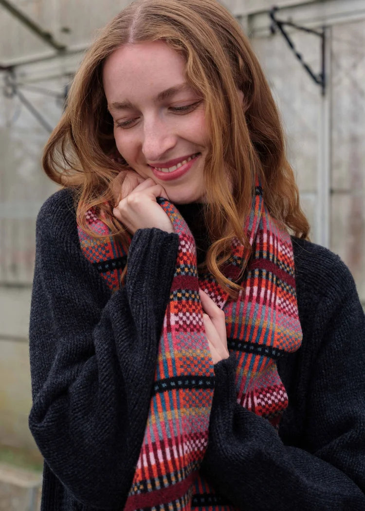 Modern Tartan Scarf - Forest