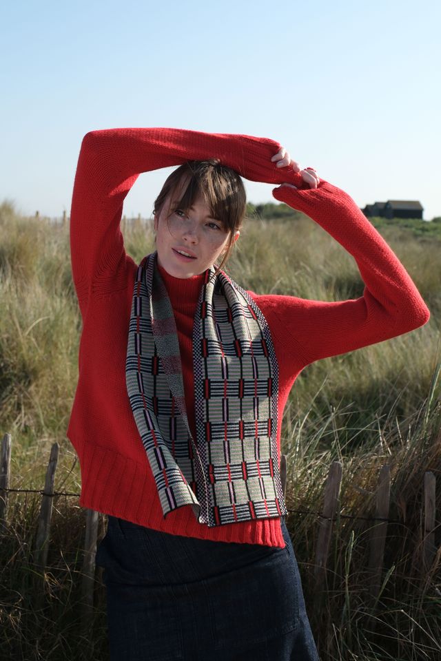 Ladder Scarf - Red Green