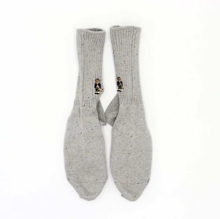 Rostersox - Grey Ribbed Bear socks