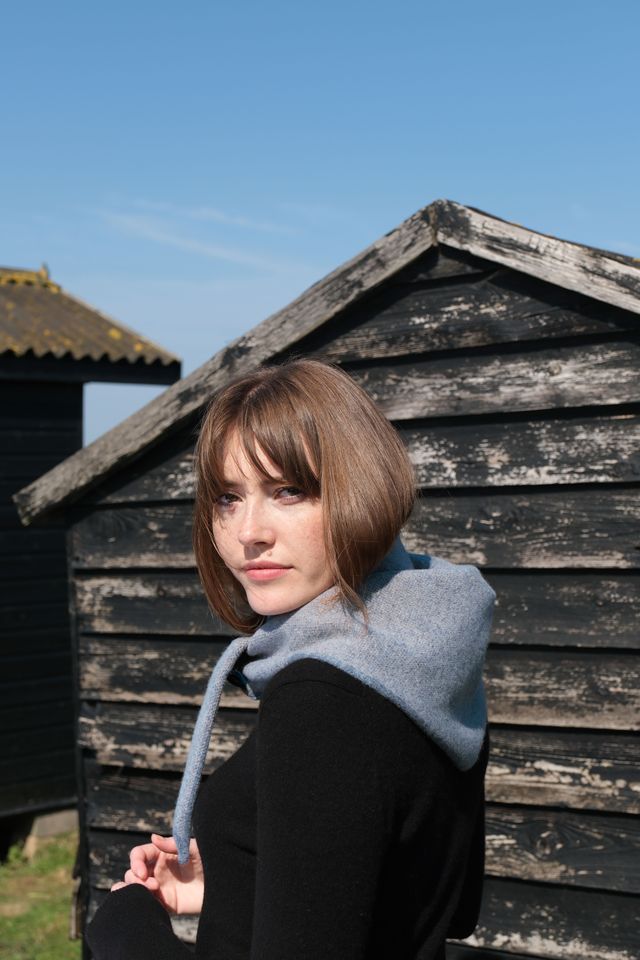 Triangle Scarf - Aqua