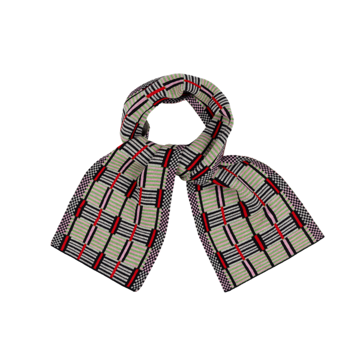 Ladder Scarf - Red Green