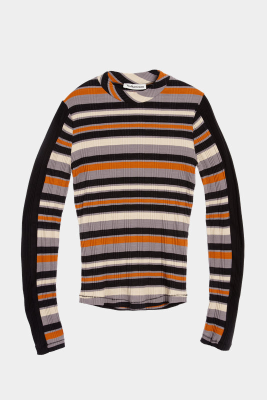 Highrains Top - Multi Stripe Rib Jersey