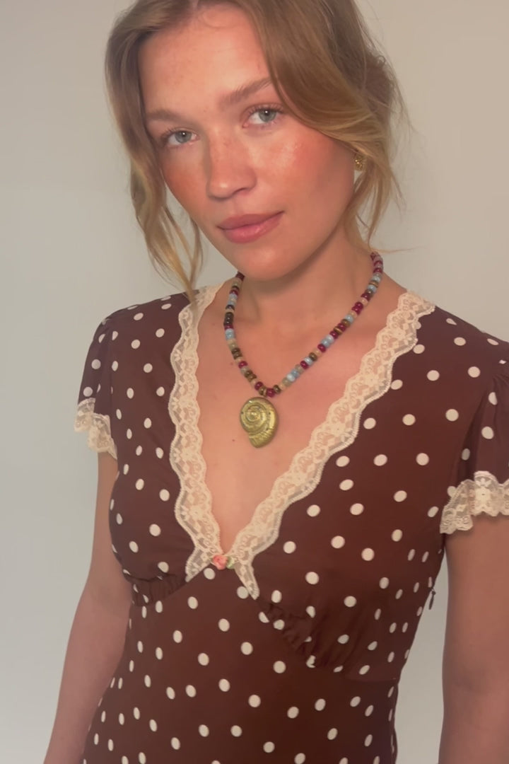 Cely Dress - Layla Dot Brown