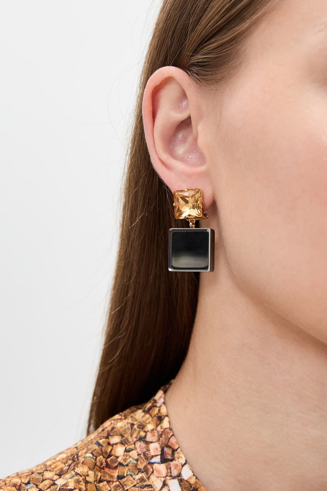 Halstead Gem Earrings - Dove