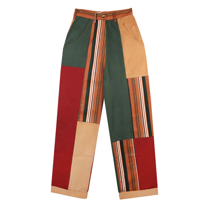 Rhode Trouser - Patchwork Stripe