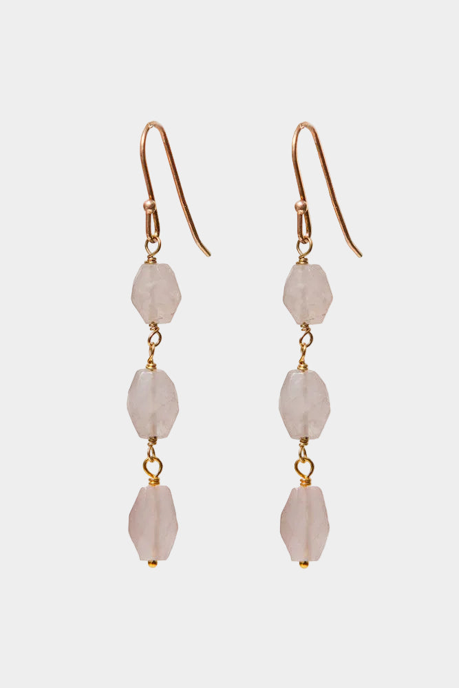 Rose Quartz Drop Earrings