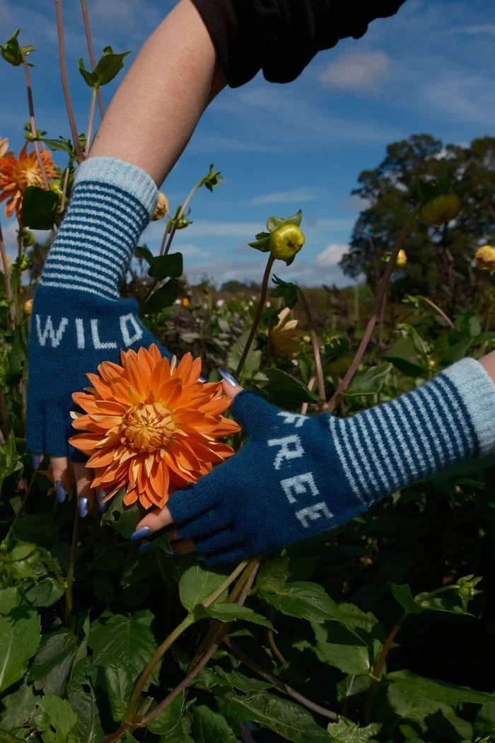 Wild Free Fingerless Gloves - Teal/Aqua