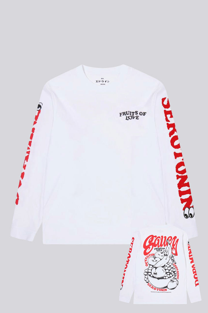 Fruits of Love LS T-Shirt - White
