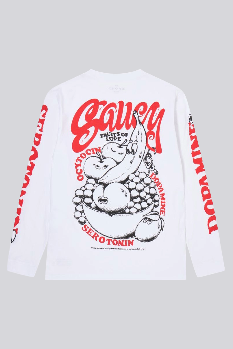 Fruits of Love LS T-Shirt - White