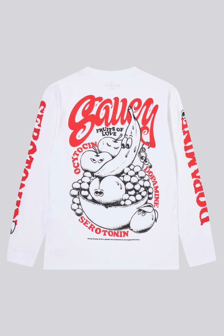Fruits of Love LS T-Shirt - White