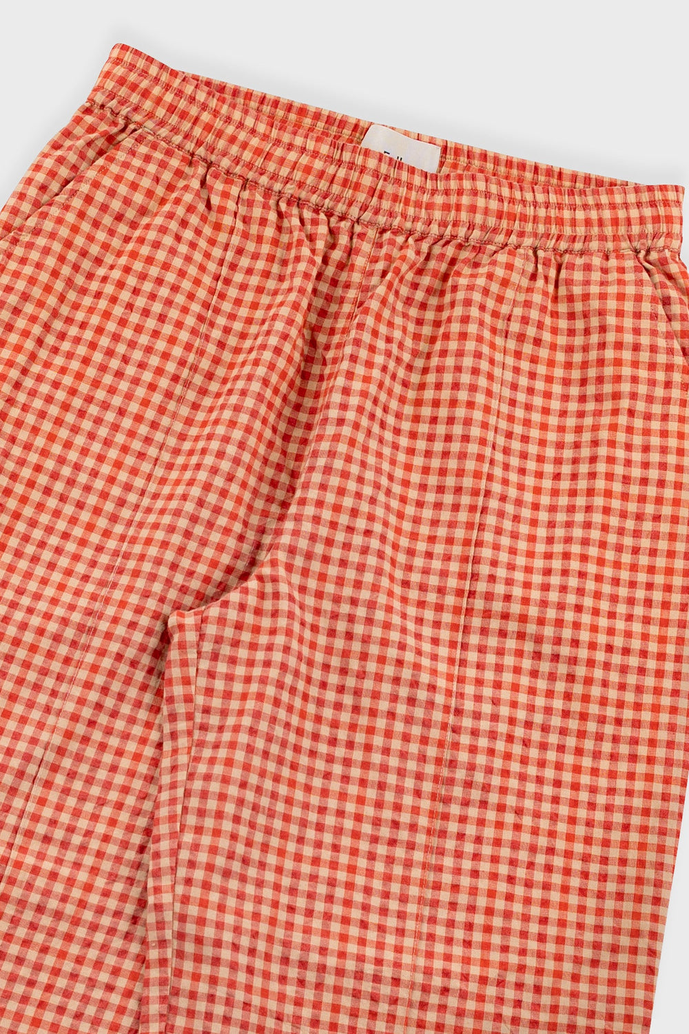 Wide Fit Trousers - Red Oxide Textured Check - Frontiers Woman