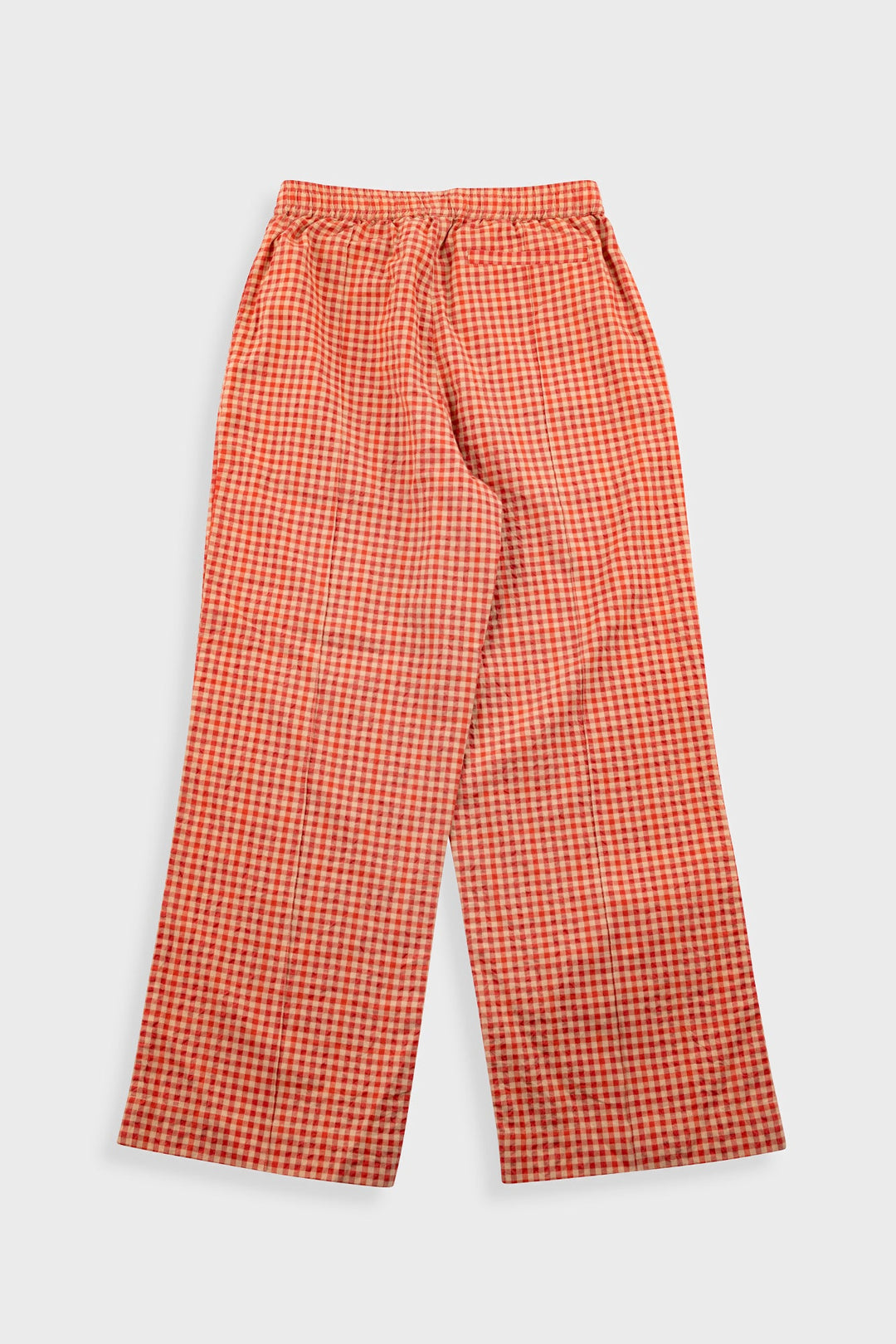 Wide Fit Trousers - Red Oxide Textured Check - Frontiers Woman