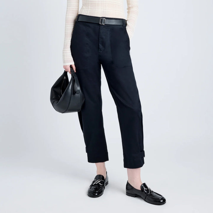 Kay Pant - Black Cotton Twill