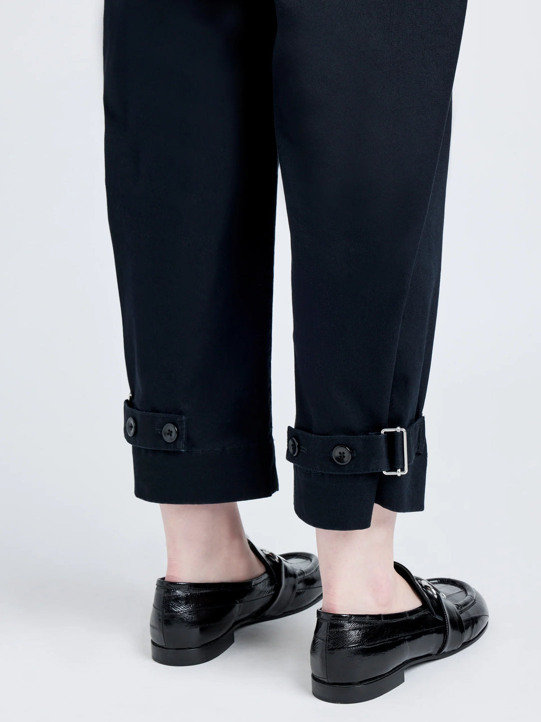 Kay Pant - Black Cotton Twill