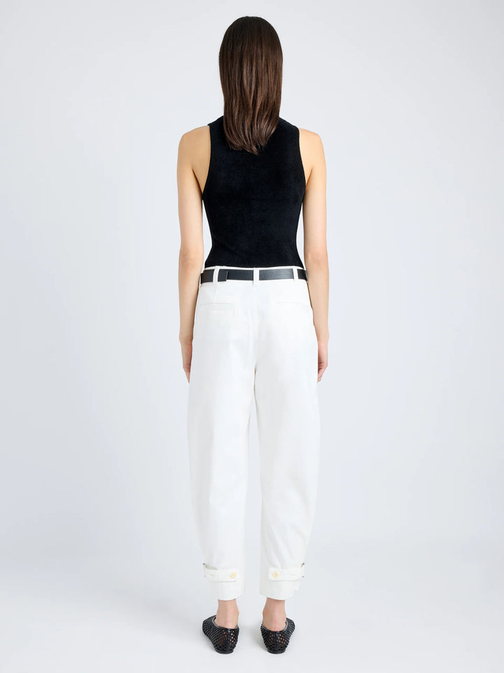 Kay Pant - Alabaster Cotton Twill