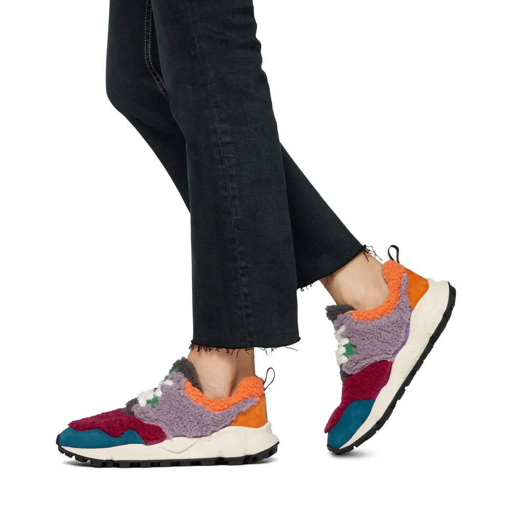 Pampas Sneakers - Lilac and Orange Suede/Teddy - Frontiers Woman