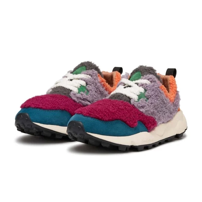 Pampas Sneakers - Lilac and Orange Suede/Teddy