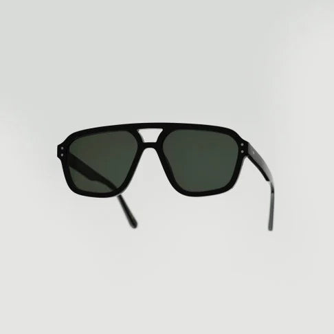 Jet Sunglasses - Black with Green Lens - Frontiers Woman