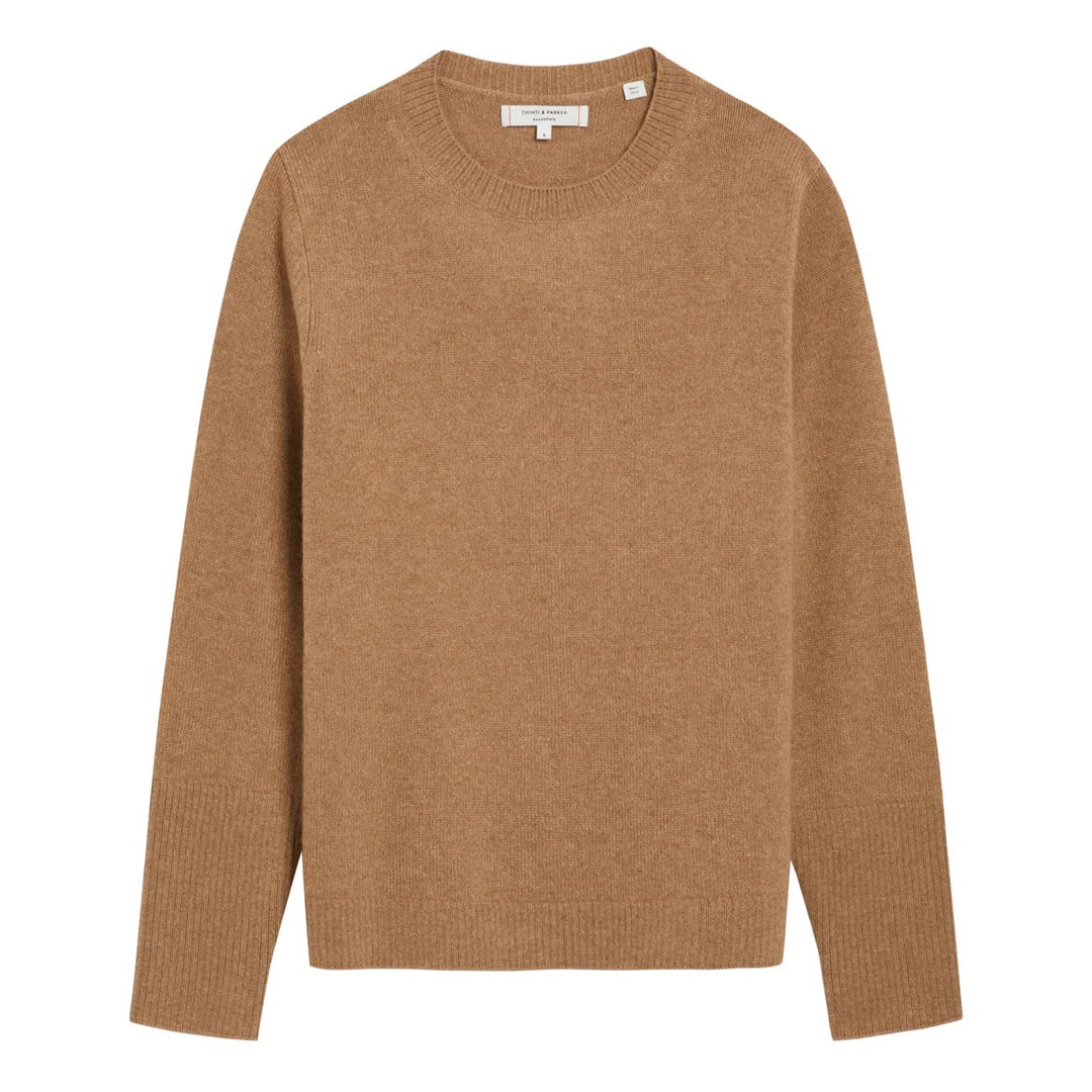 Cashmere Boxy Sweater - Camel - Frontiers Woman