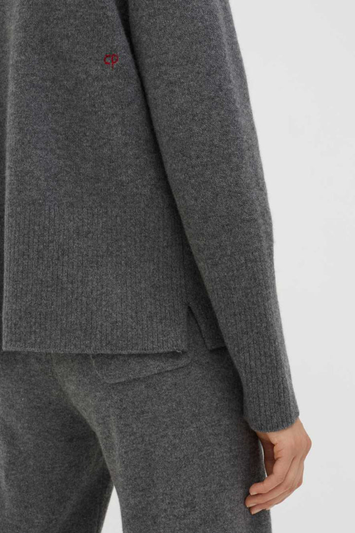 Cashmere Boxy Sweater - Grey - Frontiers Woman